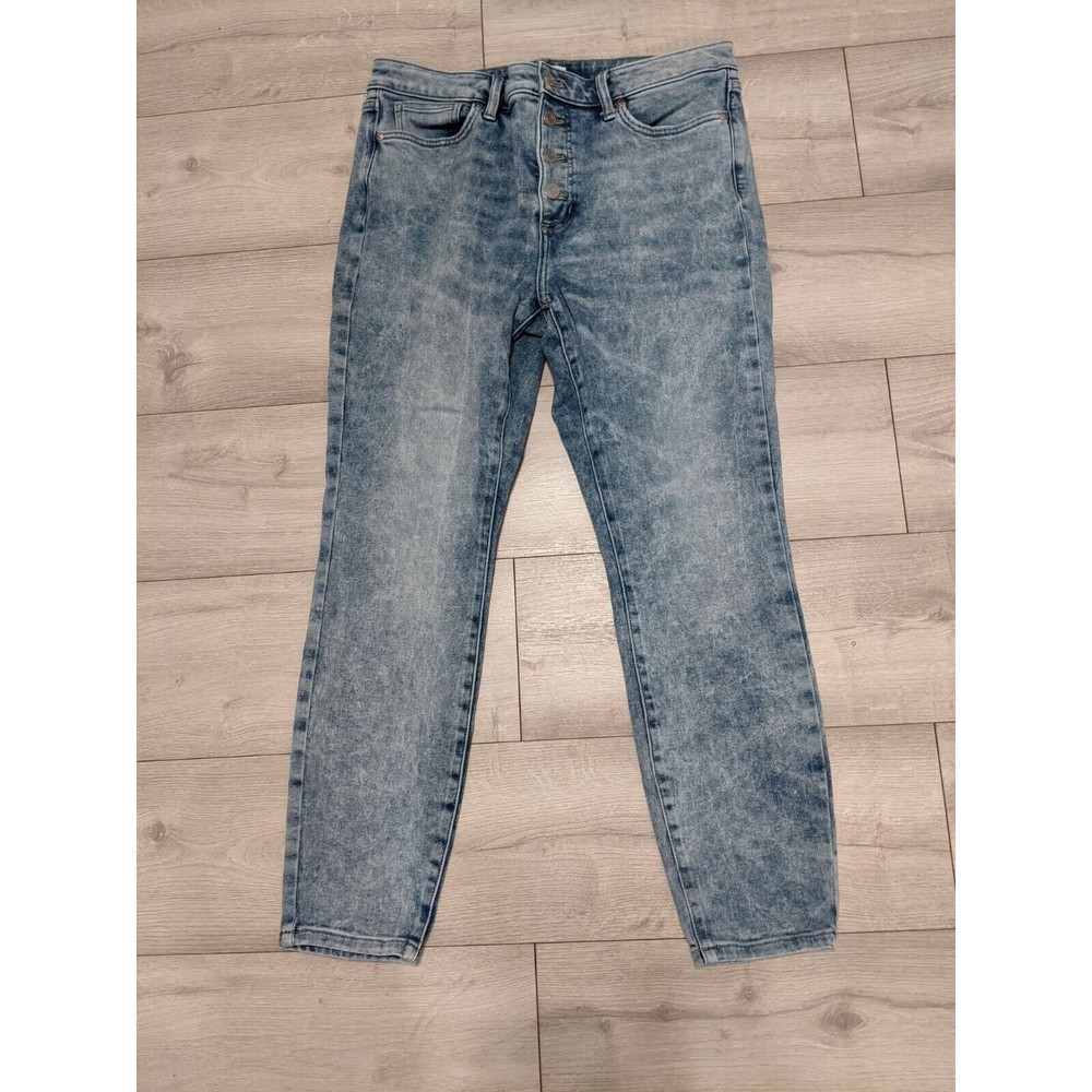 Lauren Conrad Women's Size 14 High Rise Skinny Acid Wash Denim Blue Jeans